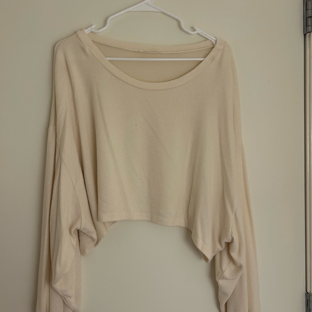 Altar'd State Cream Off-the-Shoulder Sweater